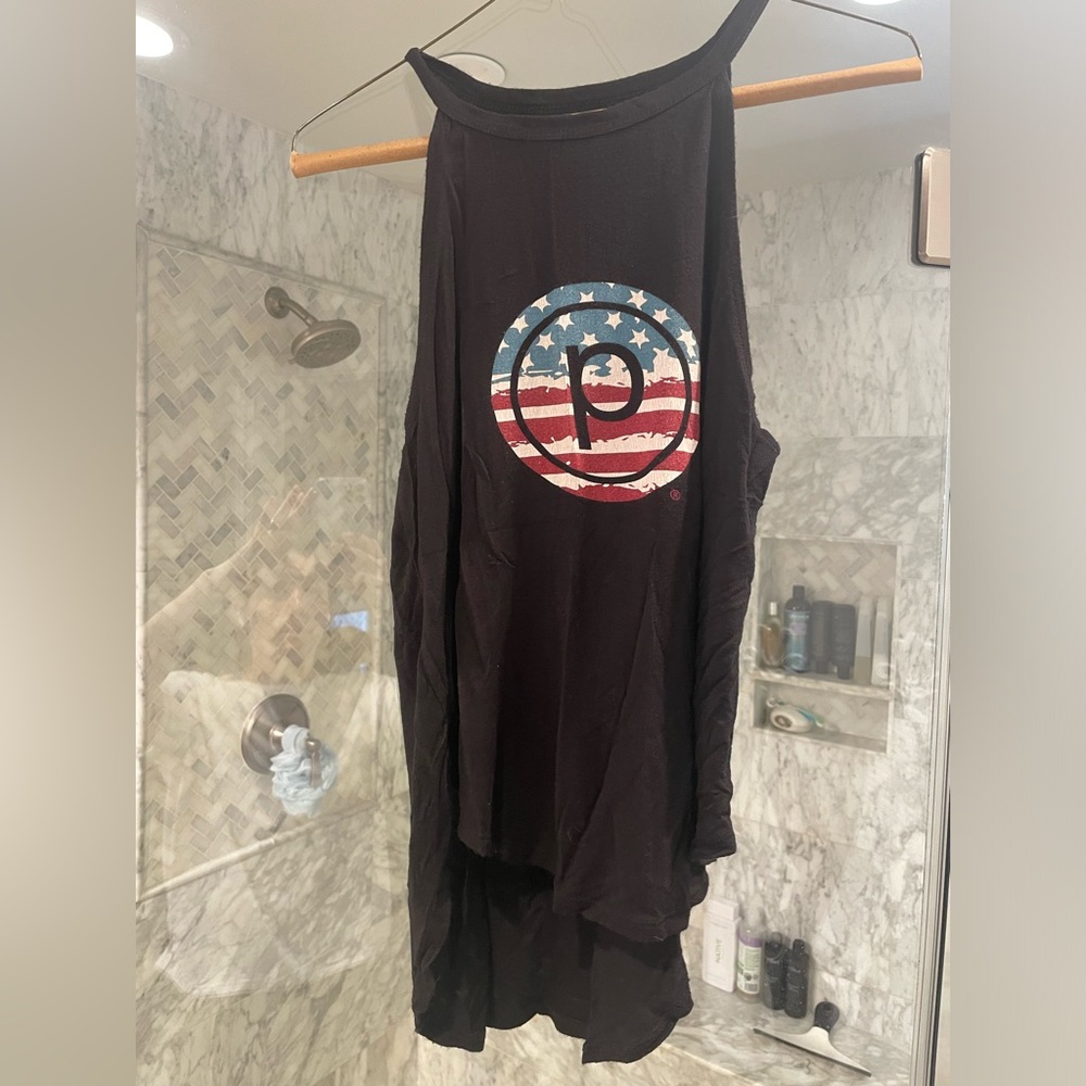 Pure barre American flag tank. Black. Xs.